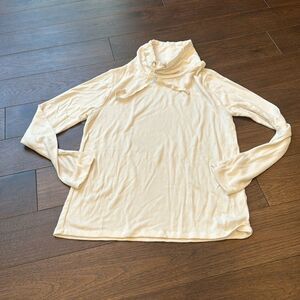 J. Crew Soft Pullover Cowl Neck Cozy Soft Sweater Cream Size Small